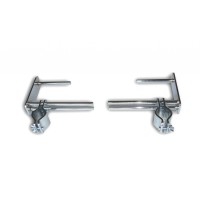 An Untersuchungstisch anpassbarer Papierrollenhalter aus verchromtem Stahl An Untersuchungstisch anpassbarer Papierrollenhalter aus verchromtem Stahl